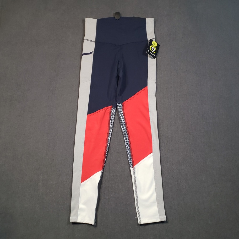 C9 Champion Training Leggings Womens XS Navy Colorblock High Rise 7/8 B9689